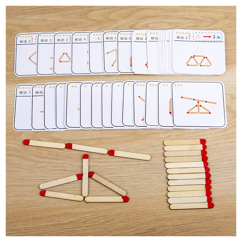 Board Game Idea - Montessori Matches Puzzles Game Wooden Toys