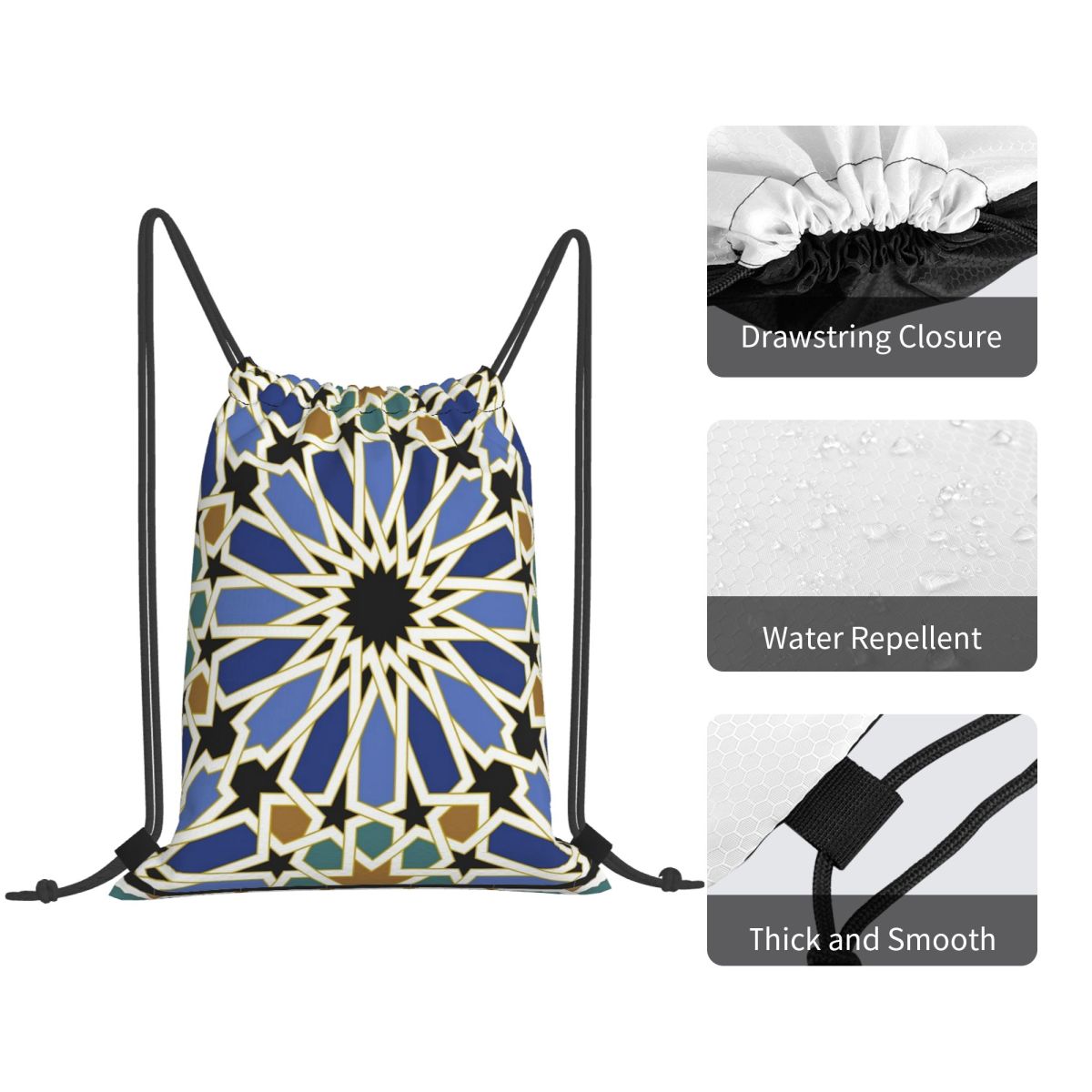 Arabic Tile I Backpacks Multi- - огляд і ціна Tile Bag Drawstring