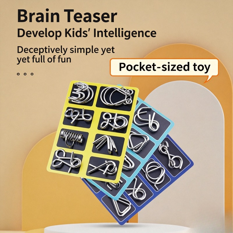 8 Pieces Metal Puzzle Set Clas - огляд і ціна Board Game Idea