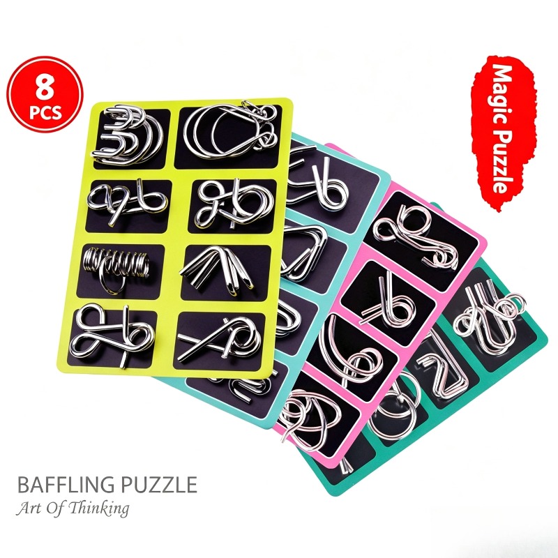 8 Pieces Metal Puzzle Set Clas - огляд і ціна Board Game Idea