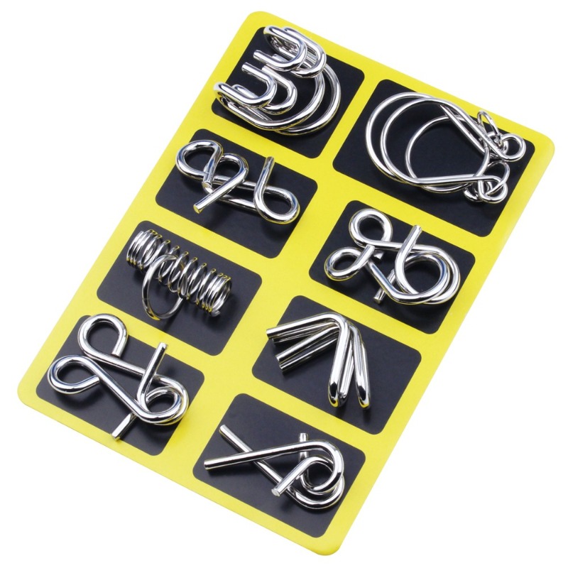 8 Pieces Metal Puzzle Set Clas - огляд і ціна Board Game Idea