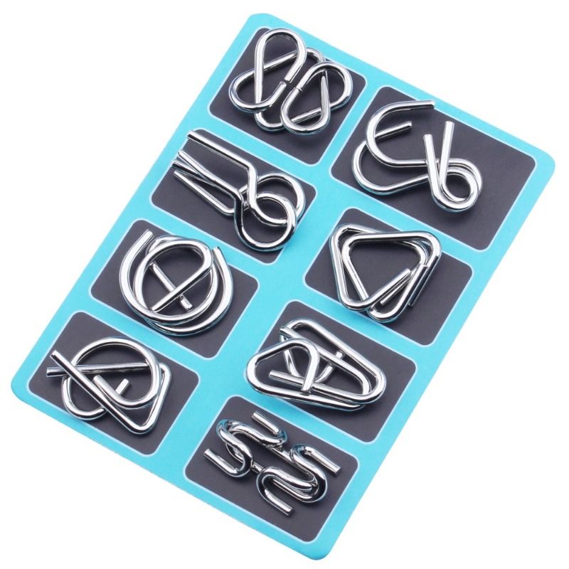 8 Pieces Metal Puzzle Set Clas - огляд і ціна Board Game Idea