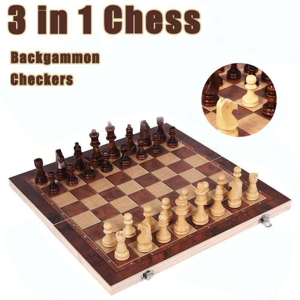 3 in 1 Wooden Chess Backgammon - огляд і ціна Board Game Yearbook