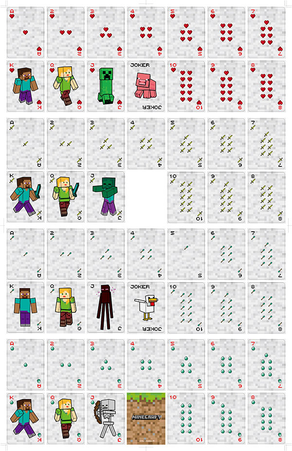 New Minecraft games, poker car - огляд і ціна Board Game Card
